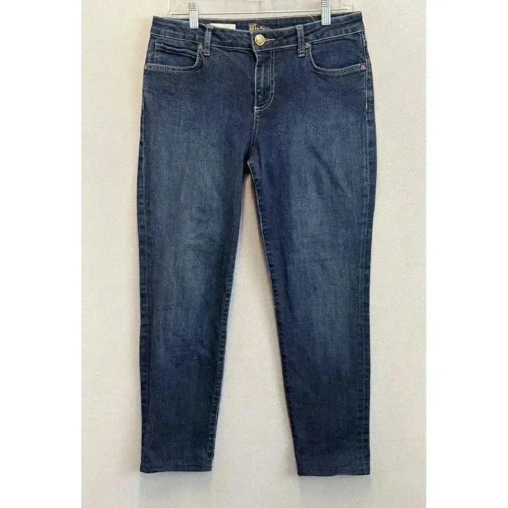 Kut From The‎ Kloth Jeans Women's Sz 10 Diana Kurvy Skinny Mid Rise Blue Denim